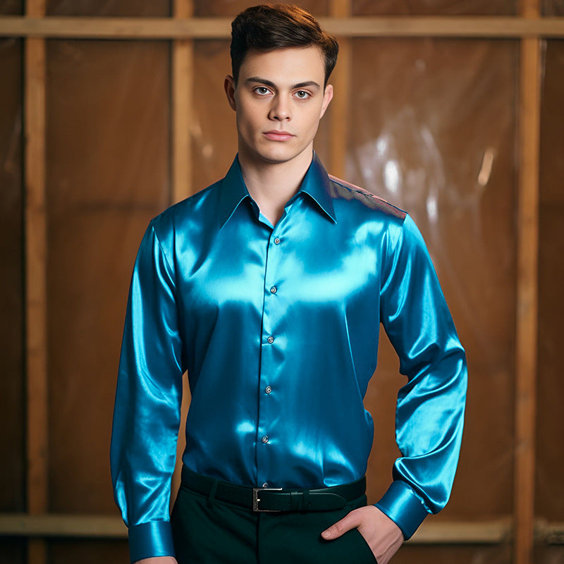 Men's Elegant and Shiny Shirt Lune London