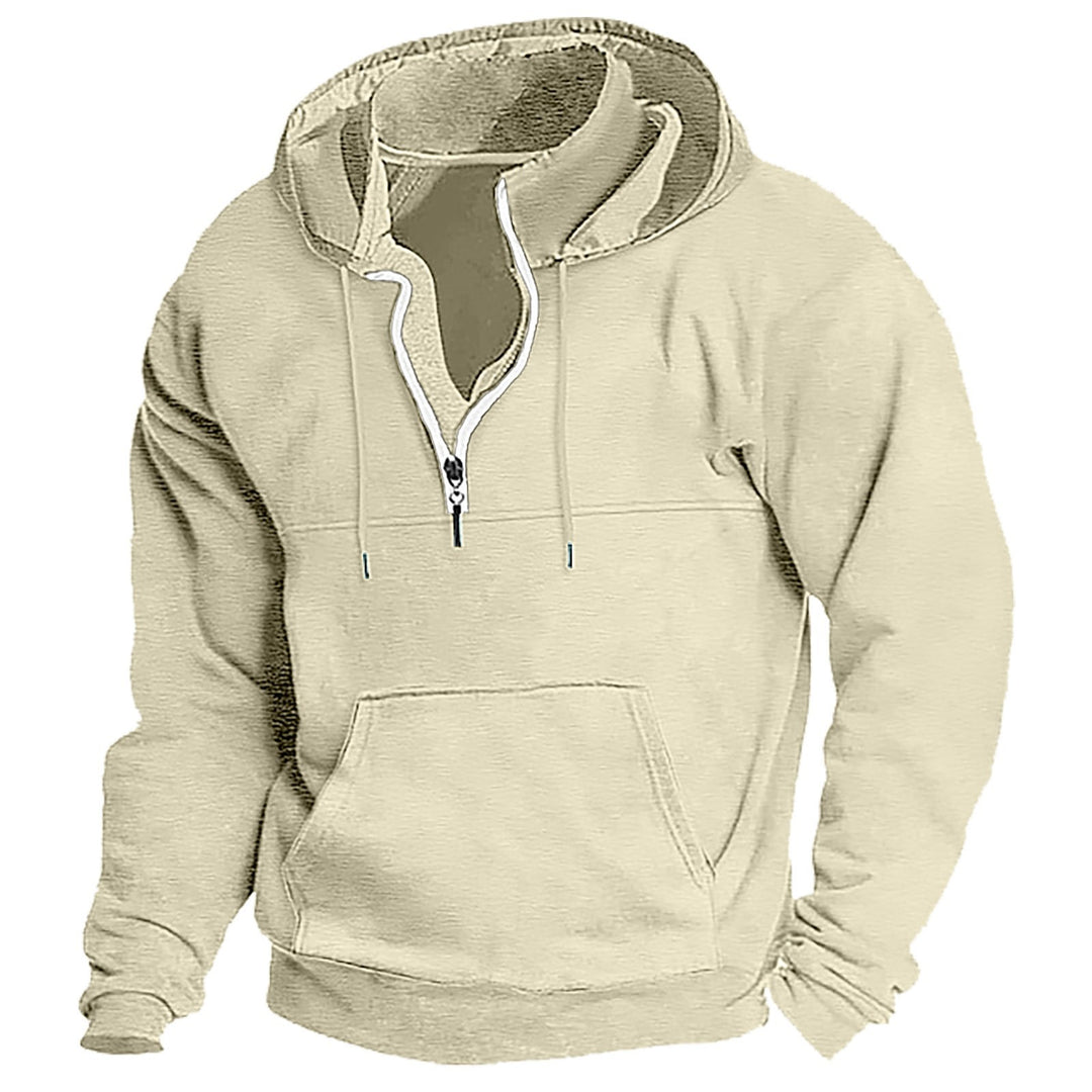 Comfortable hooded sweatshirt for men with full zip Lune London