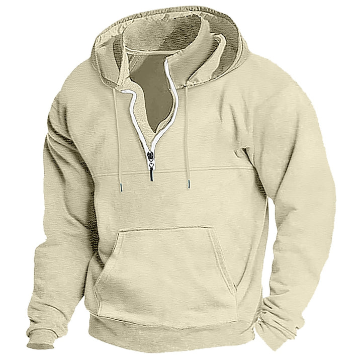 Comfortable hooded sweatshirt for men with full zip Lune London