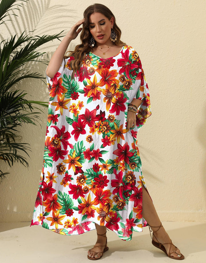 Lune London Floral Maxi Cover-up Dress for Women