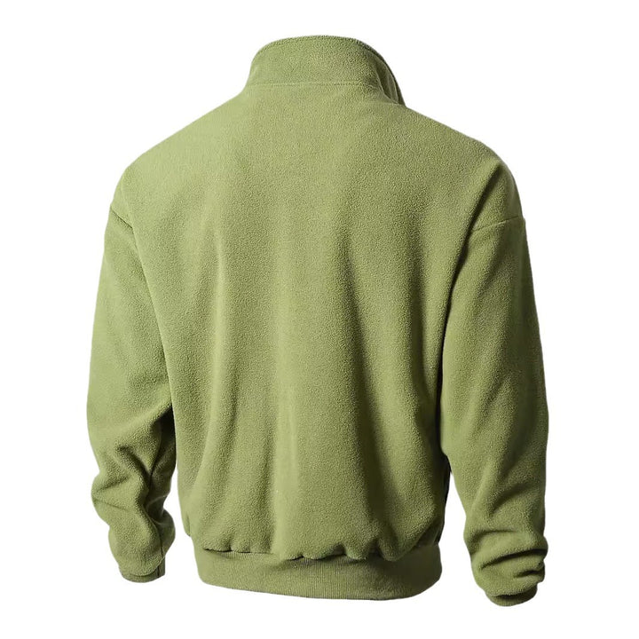Fleece jacket for men with high collar and zipper Lune London