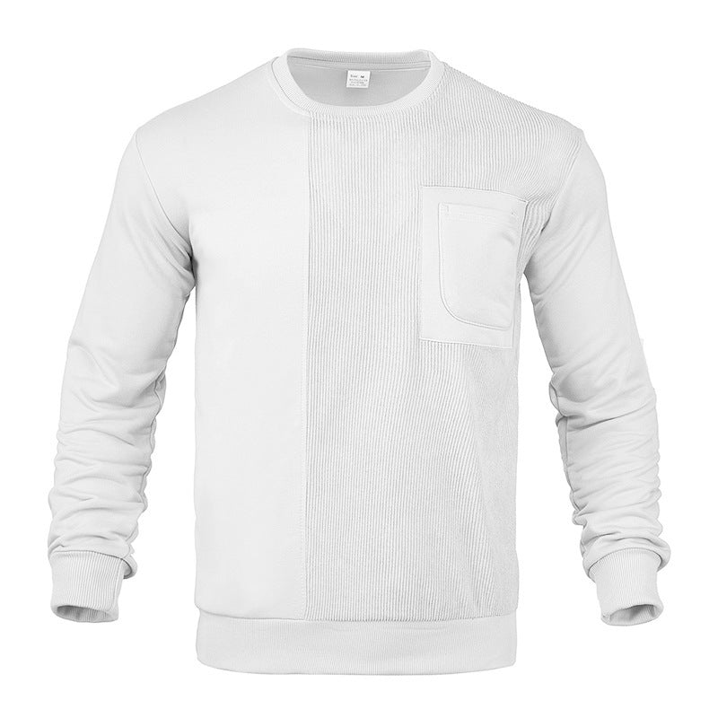 Fashionable men's sweatshirt with textured panels and chest pocket Lune London