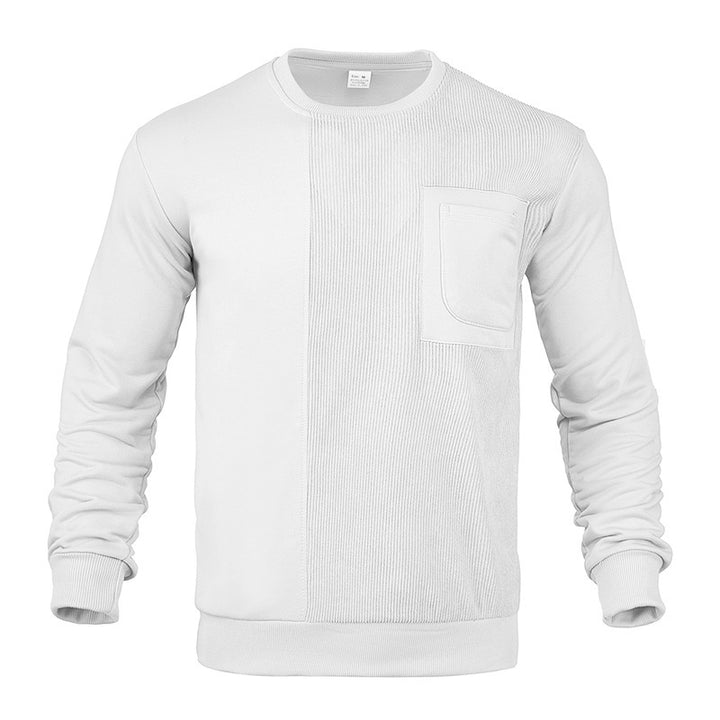 Fashionable men's sweatshirt with textured panels and chest pocket Lune London