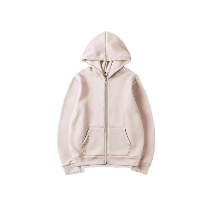 Hooded jacket for ladies in high-quality cotton blend with full zipper Lune London