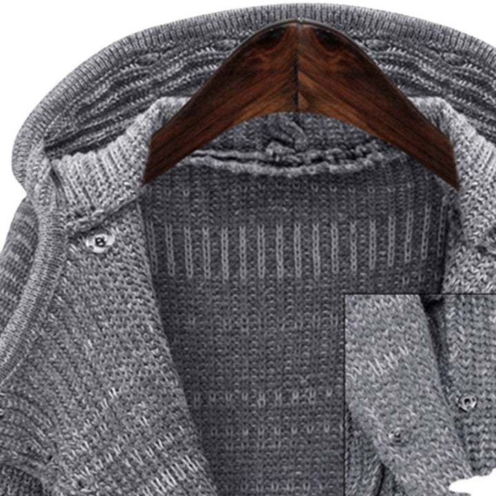 Knit coat for women with hood and practical pockets Lune London