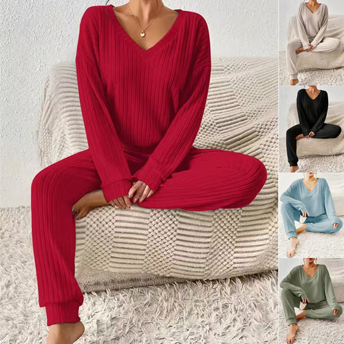 Lune London Women's Ribbed Knit Loungewear Set