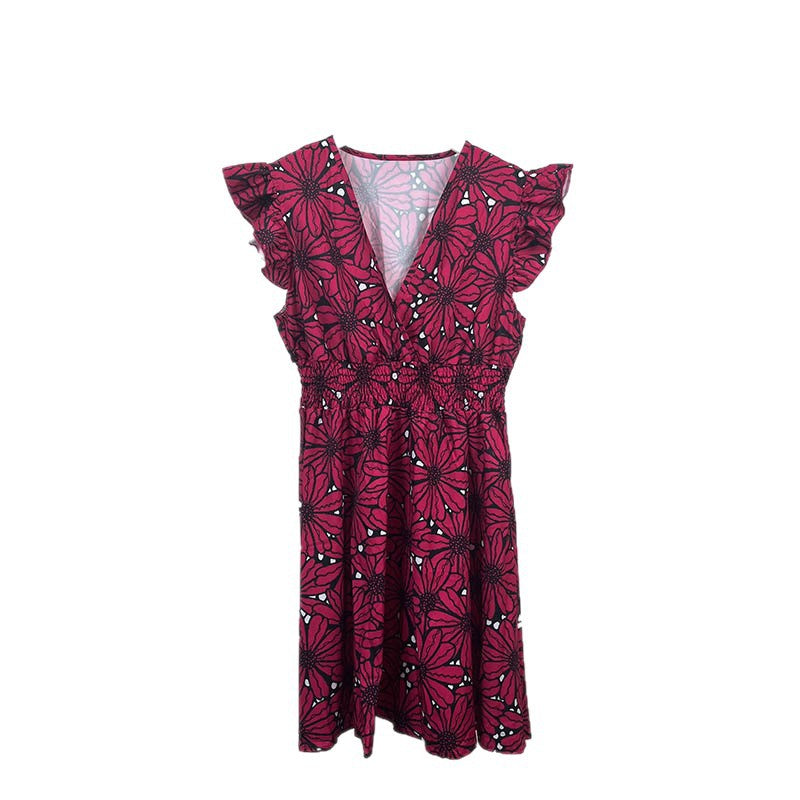 Robe Florale Élégante pour Femmes avec Ourlet Ample et Volants Chic & Stil