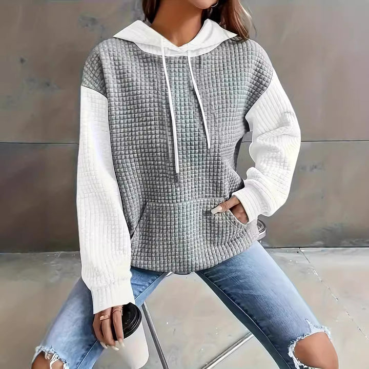 Women's sweatshirt with textured fabric and relaxed fit Lune London