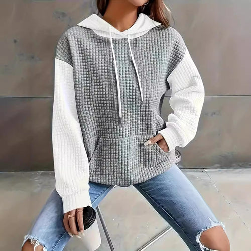 Women's sweatshirt with textured fabric and relaxed fit Lune London