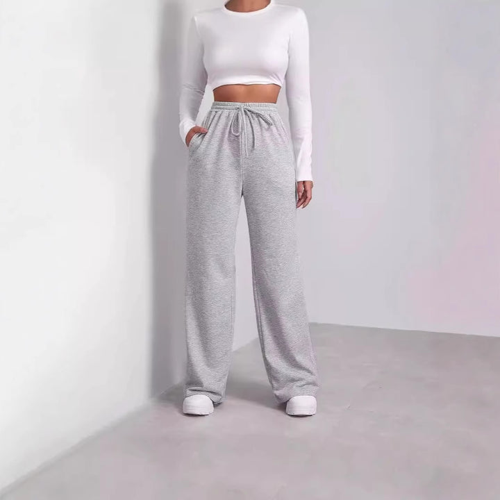 Casual wide pants for women with elastic waistband Lune London