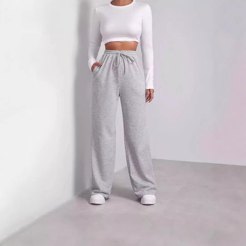 Casual wide pants for women with elastic waistband Lune London