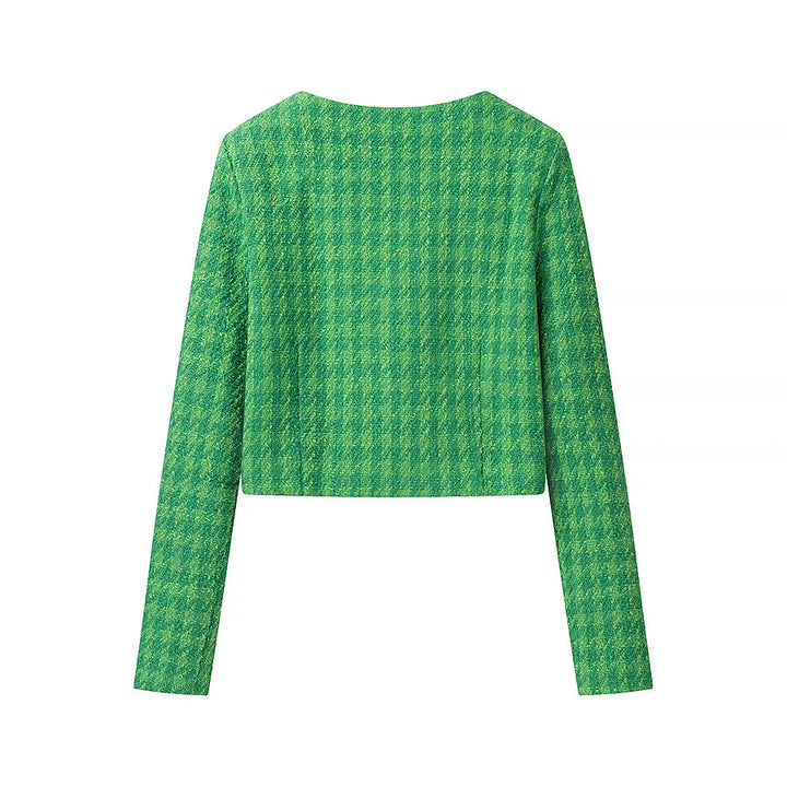 Lune London short blazer jacket for women with elegant button details