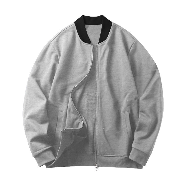 Sporty bomber jacket for men with hidden zipper and elastic cuffs Lune London
