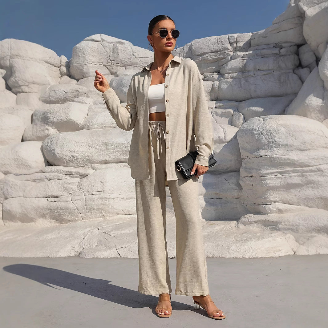 Women casual and elegant linen set with relaxed fit Lune London