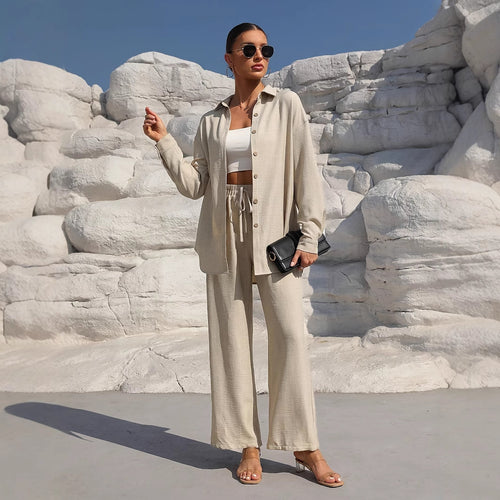Women casual and elegant linen set with relaxed fit Lune London
