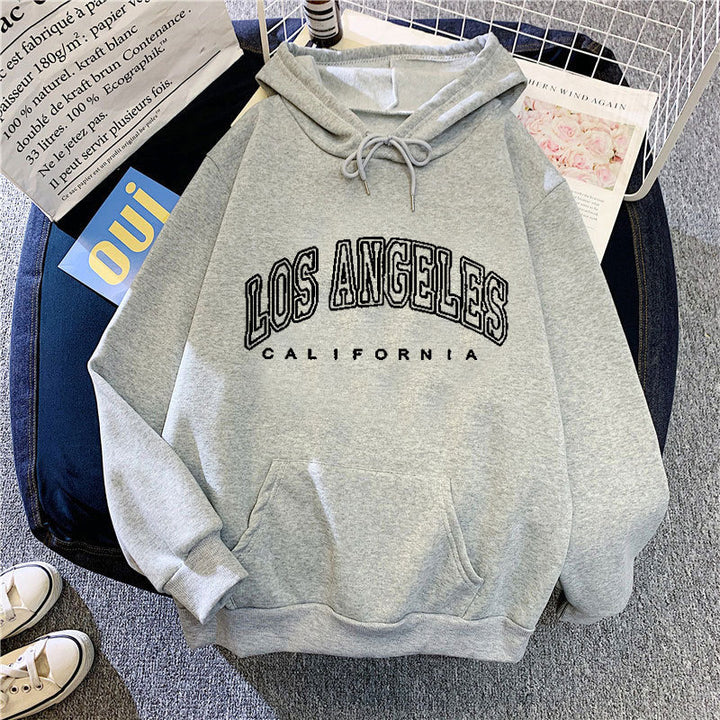 Women's hoodie with large Los Angeles lettering Chic & Stil