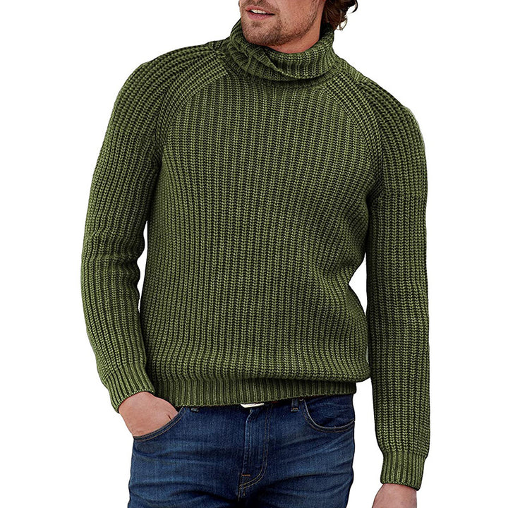 Chunky knit men's sweater with high collar Lune London