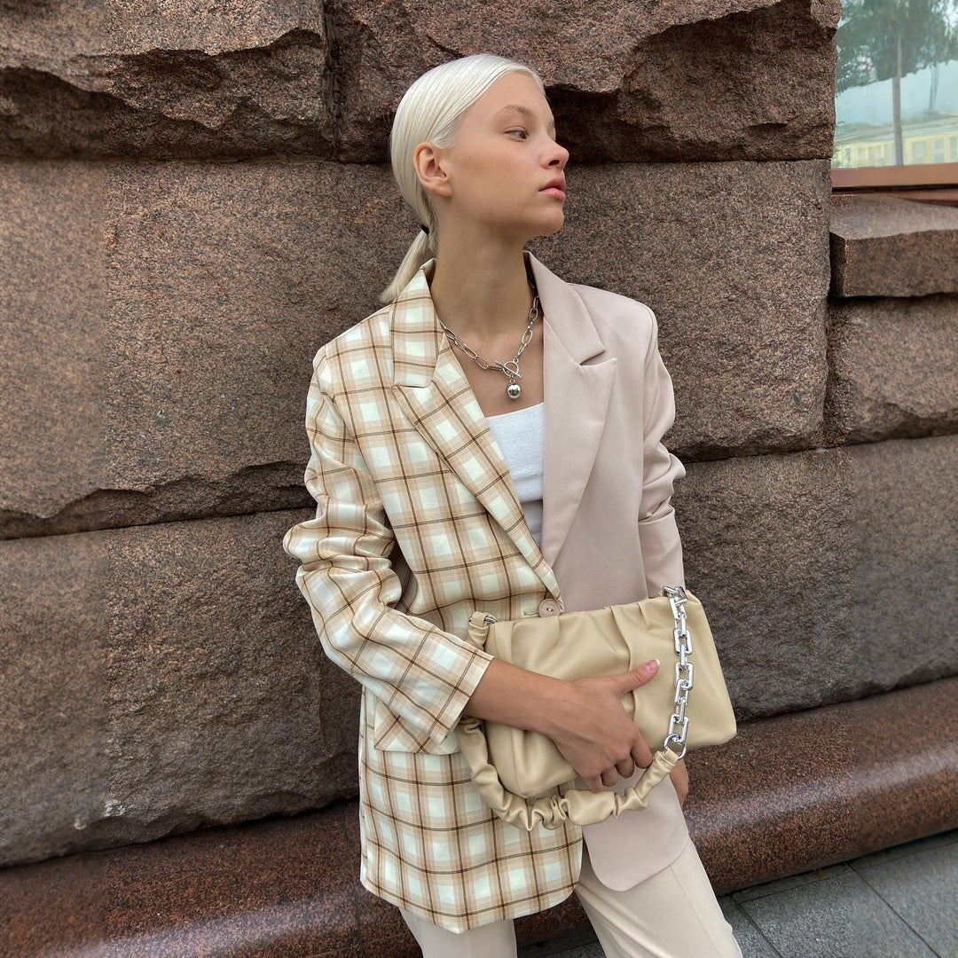Checkered blazer for women with a soft cut Lune London