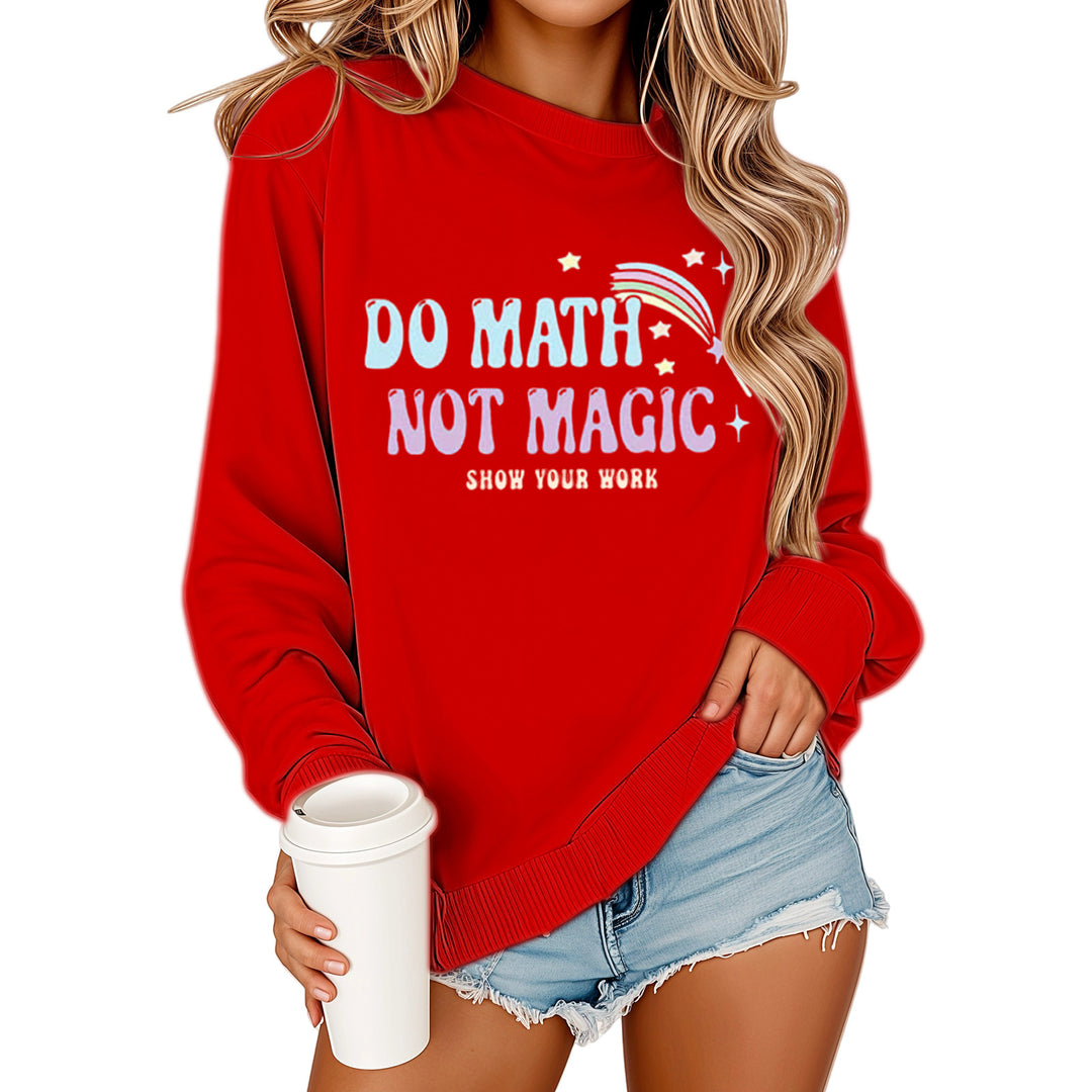 Sweatshirt femme avec impression mathématique motivante et coupe décontractée Chic & Stil