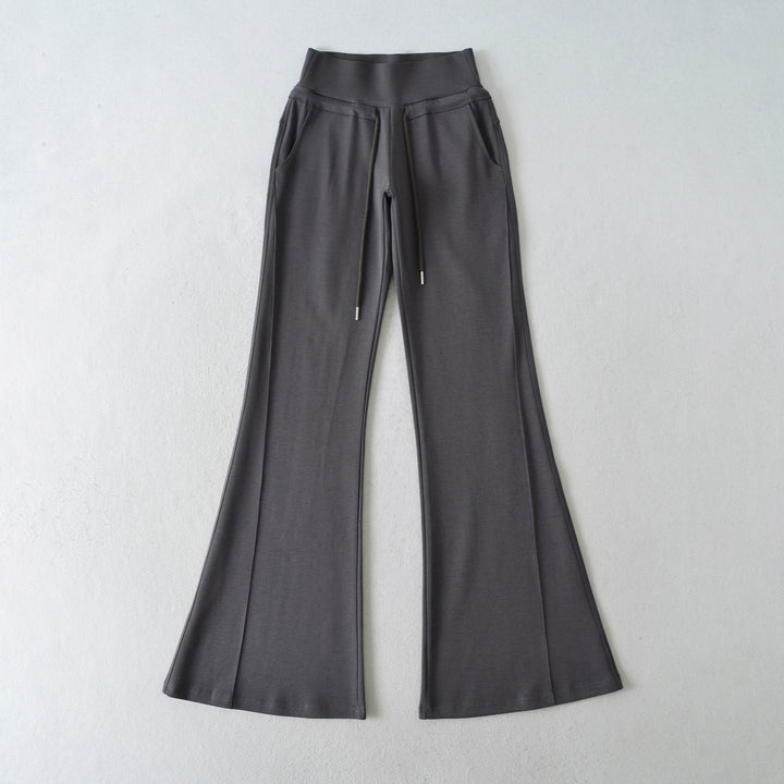 Women’s flared lounge pants with a high waist and practical side pockets Lune London