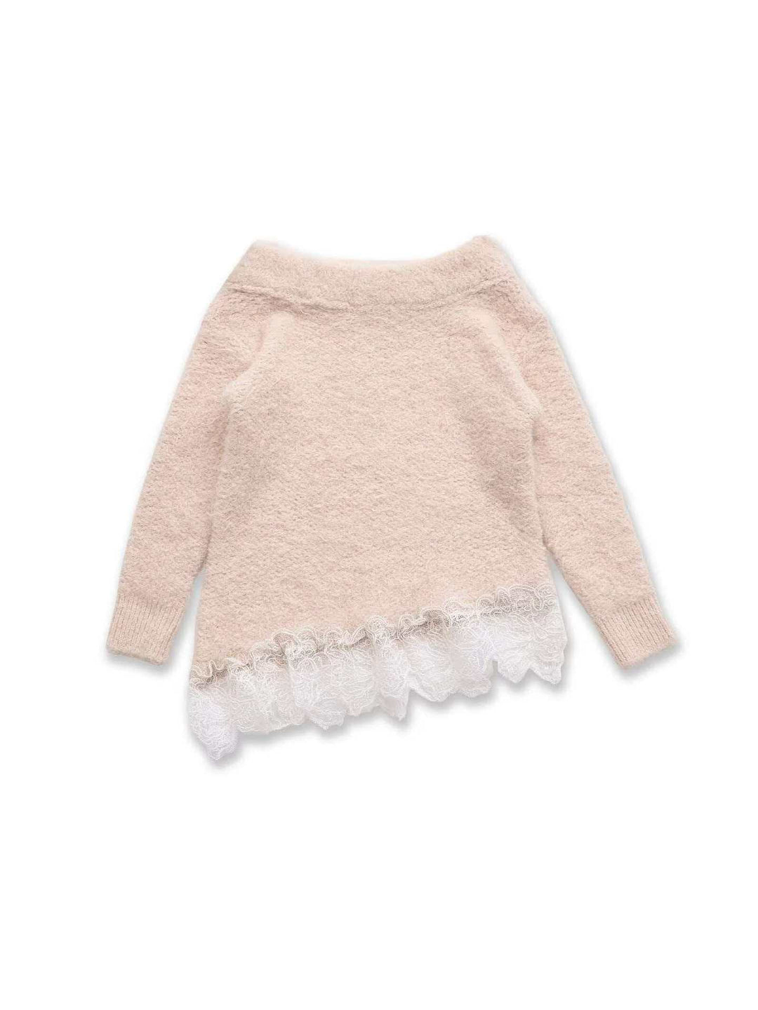 Pull pour femmes avec bordure en dentelle ludique Chic & Stil
