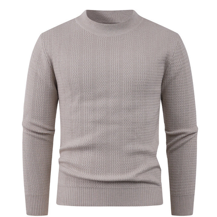 Men's textured sweater with high collar and stylish design Lune London