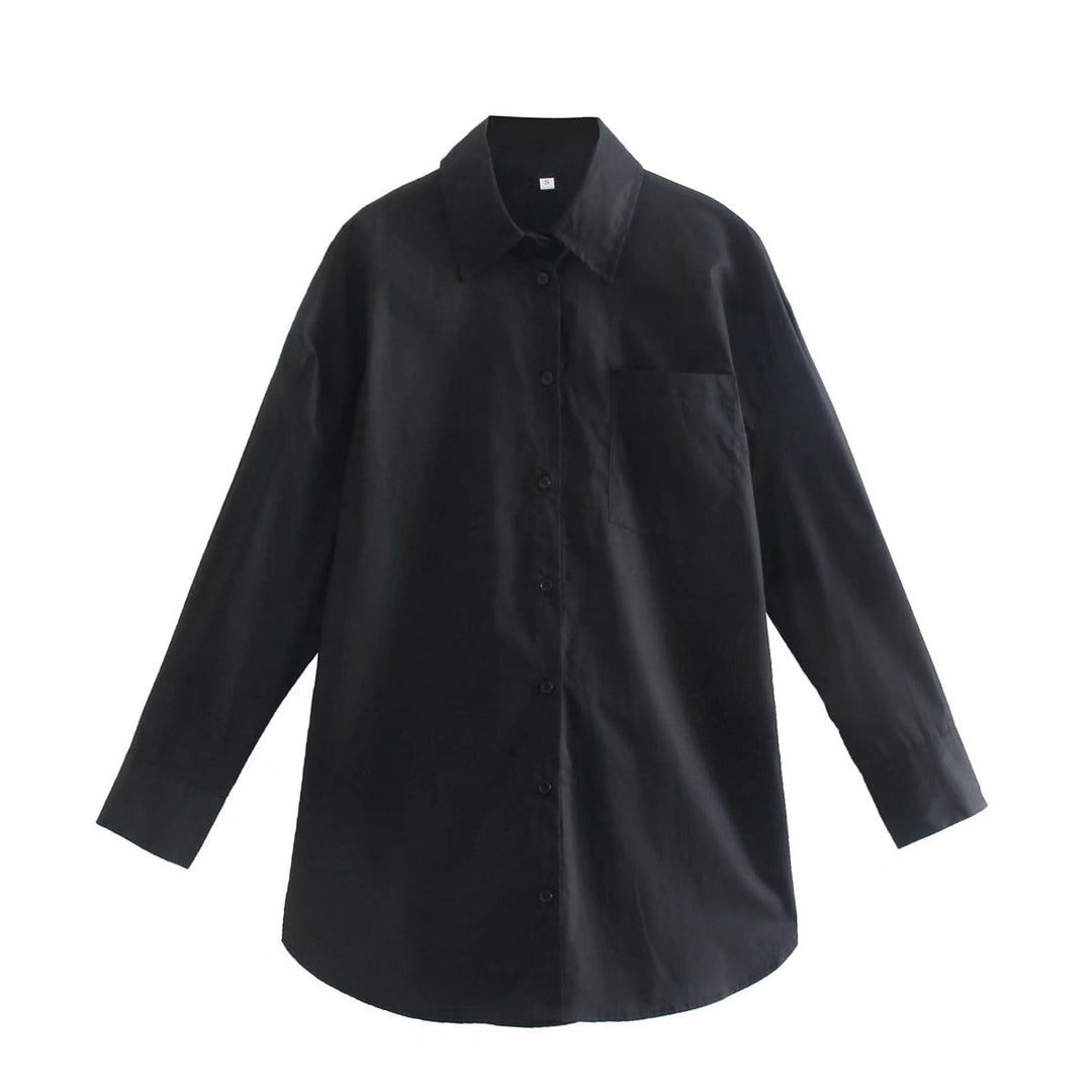 Long sleeve blouse for women with an elegant cut and high quality cotton fabric Lune London