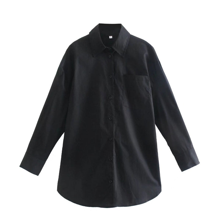 Long sleeve blouse for women with an elegant cut and high quality cotton fabric Lune London