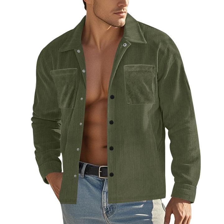 Corduroy jacket for men with practical chest pockets and structured design Lune London