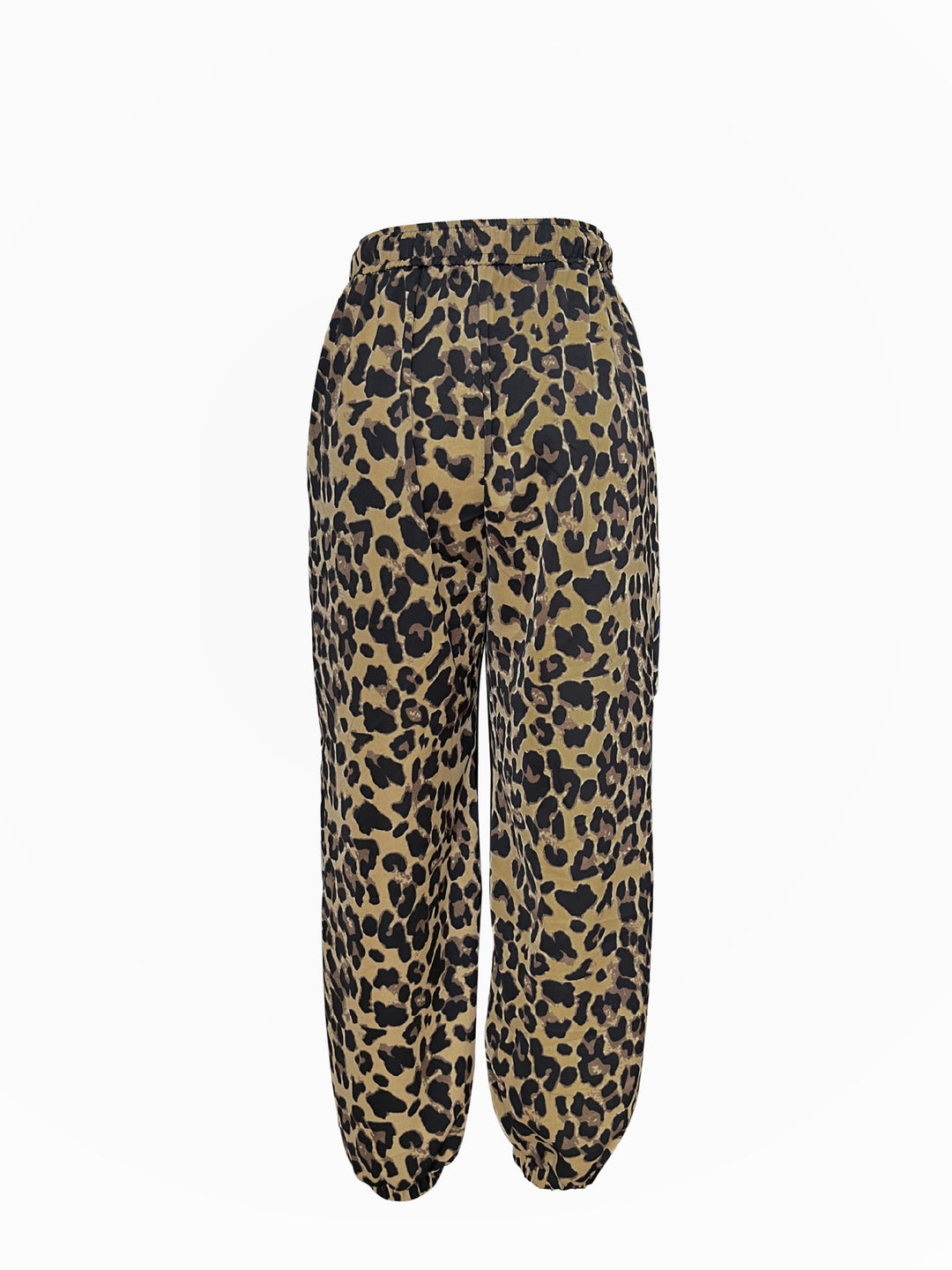 Leopard print leisure pants for women with elastic waist Lune London