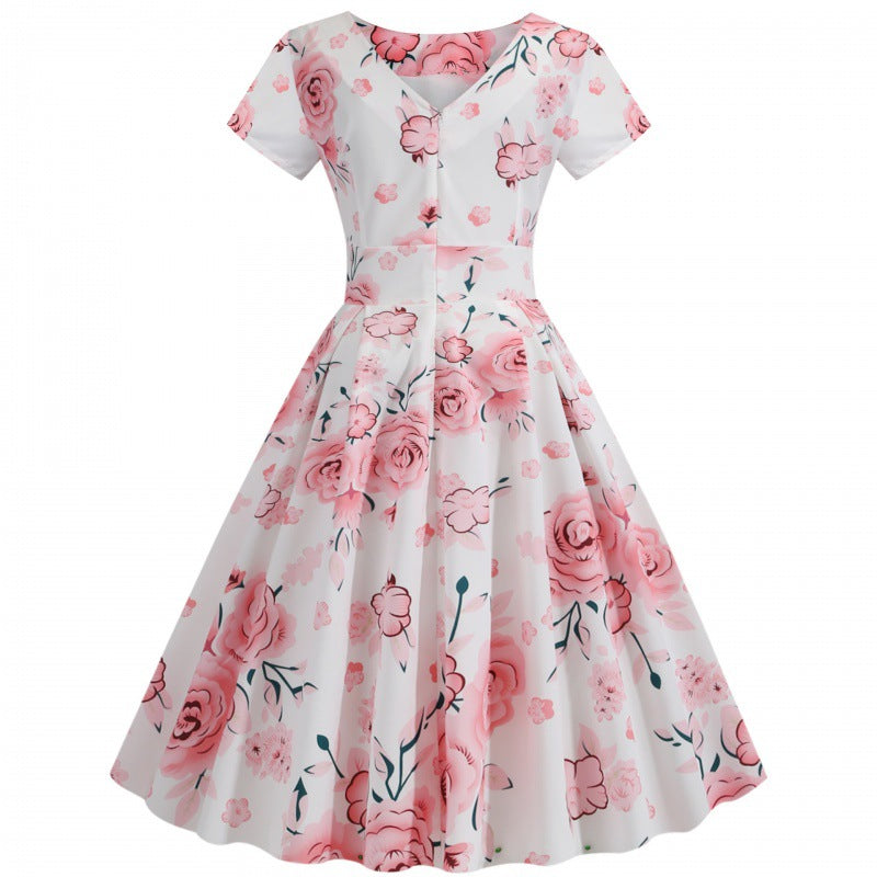 Robe midi femme avec motif floral et coupe flatteuse Chic & Stil