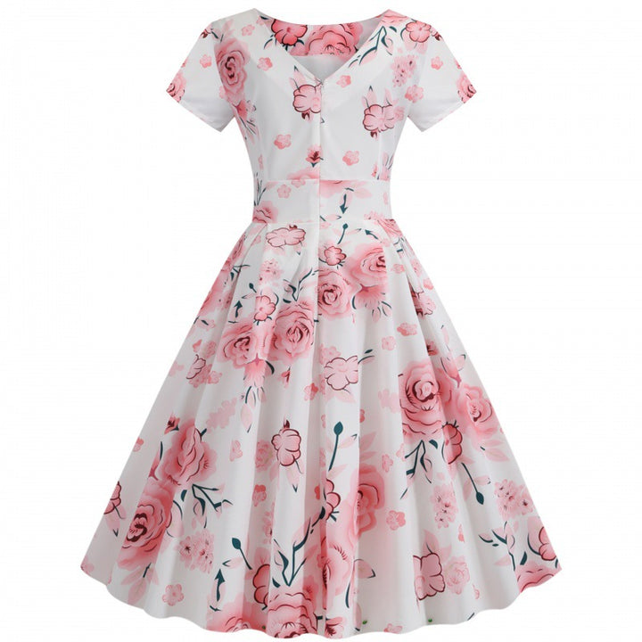 Robe midi femme avec motif floral et coupe flatteuse Chic & Stil