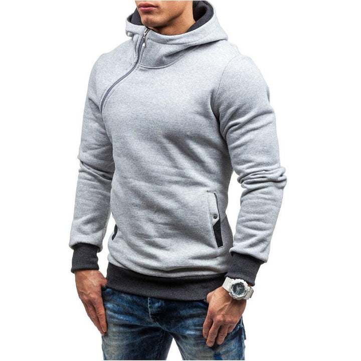 Men's stylish hoodie with side zipper and contrasting sleeves Lune London