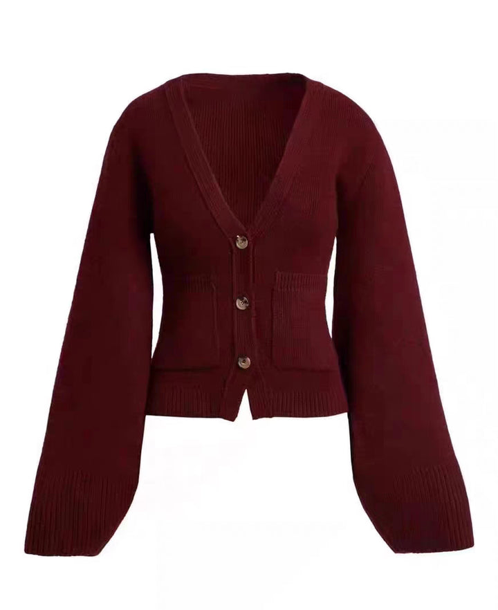 Knit jacket for women with a loose fit and decorative buttons Lune London