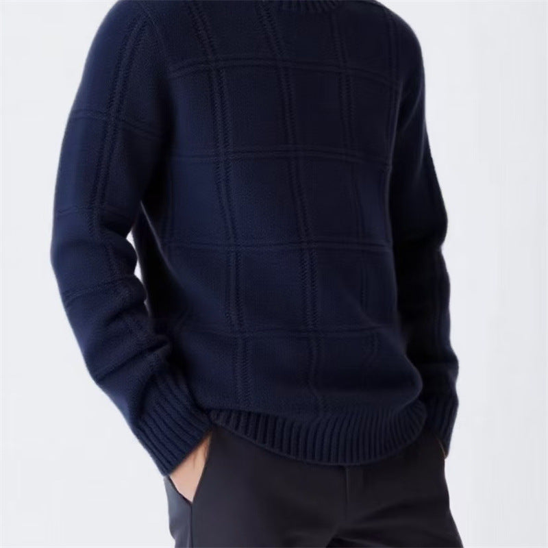 Men's knitted sweater with textured design Lune London