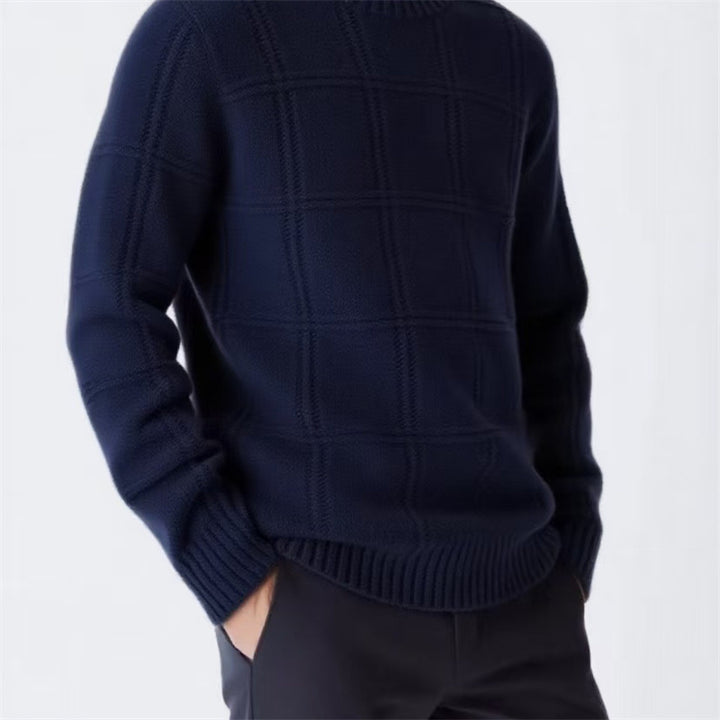 Men's knitted sweater with textured design Lune London