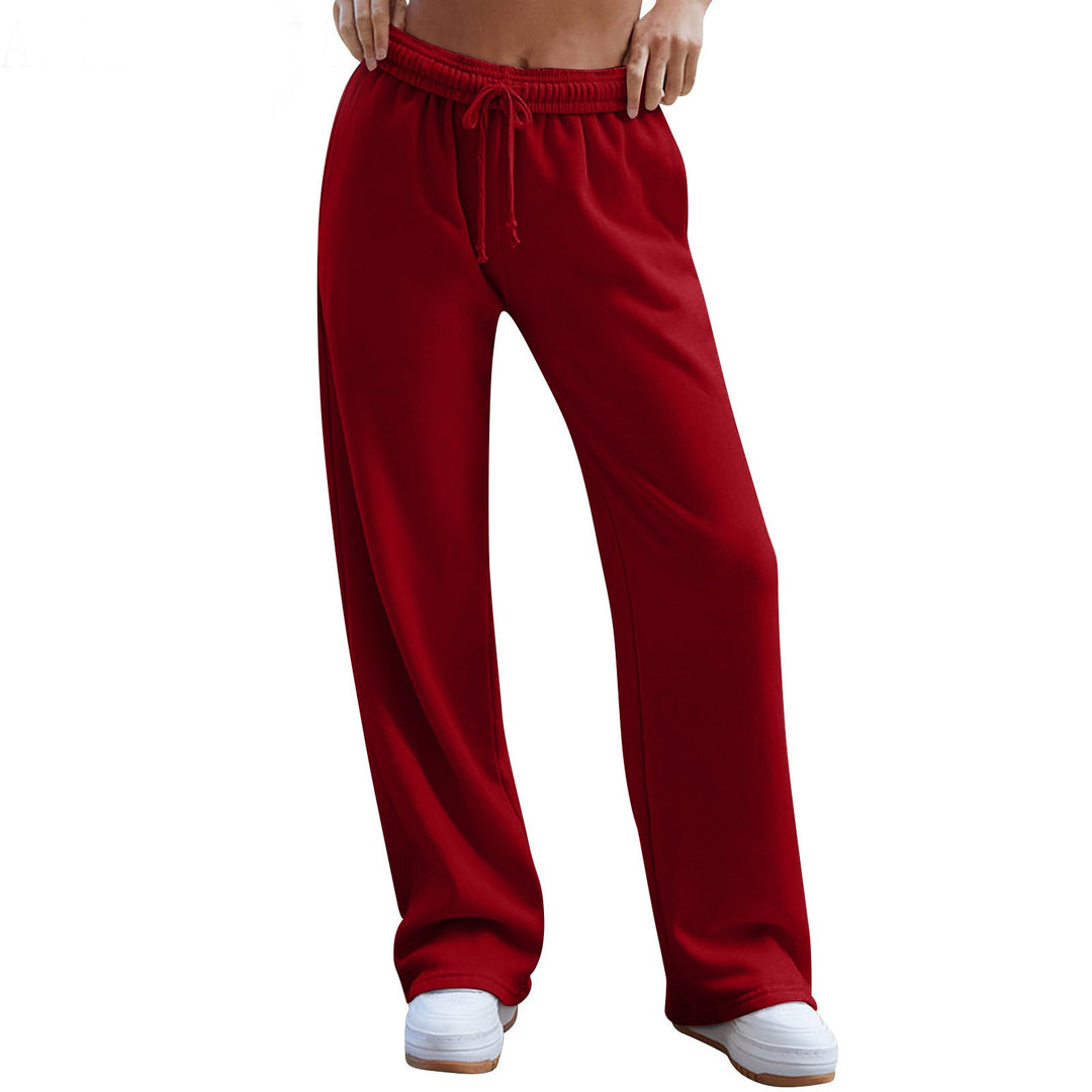 Wide sports jogger pants for women with adjustable drawstring Lune London