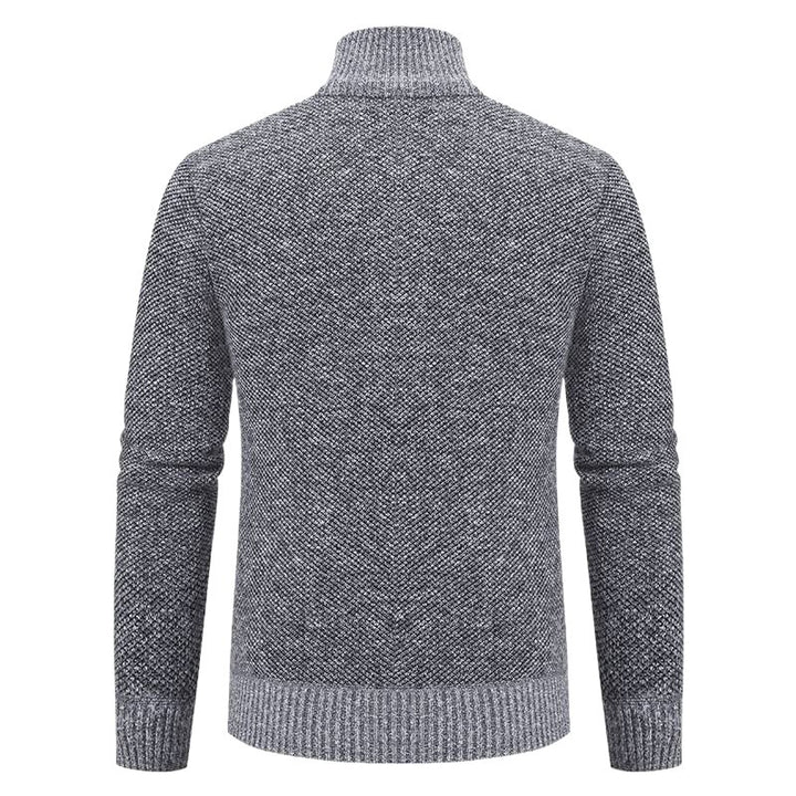 Men's knit jacket with modern geometric patterns Lune London
