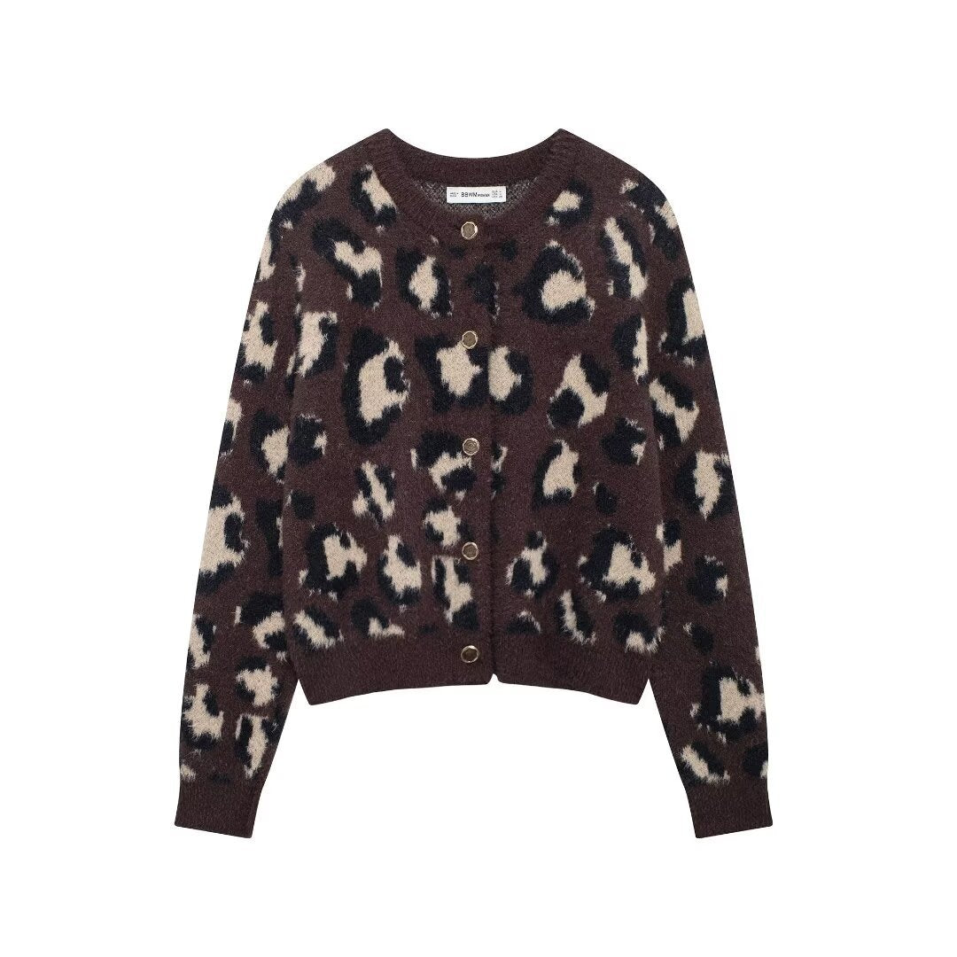 Pull doux léopard pour femmes Chic & Stil