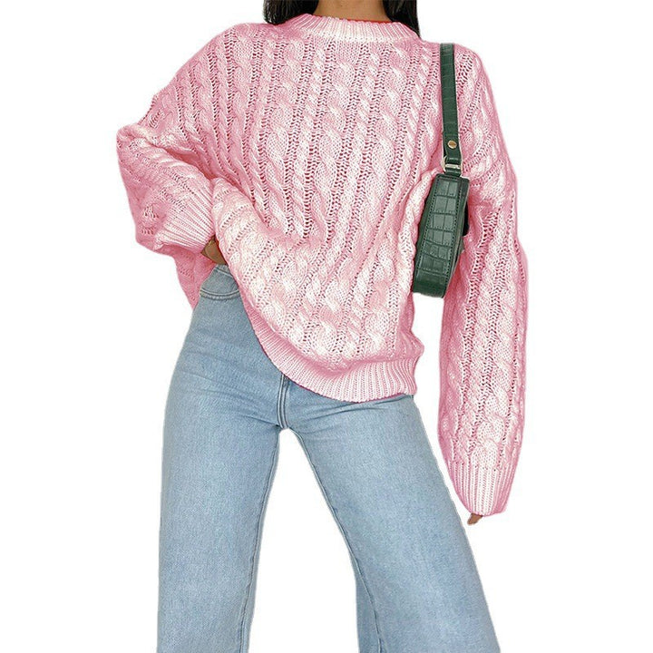 Chunky knit sweater for women with a refined twisted pattern in soft material Lune London