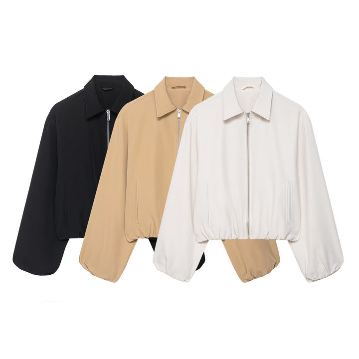 Trendy transitional jacket for women with fashionable design and elastic waist Lune London
