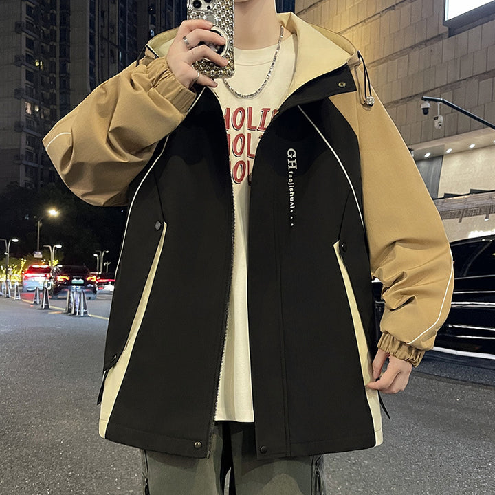 Men's transition jacket with adjustable hood and functional pockets Lune London