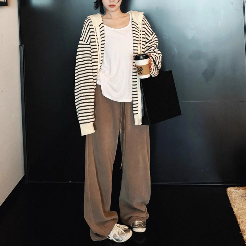 Cardigan oversized pour femmes avec zip et capuche Chic & Stil