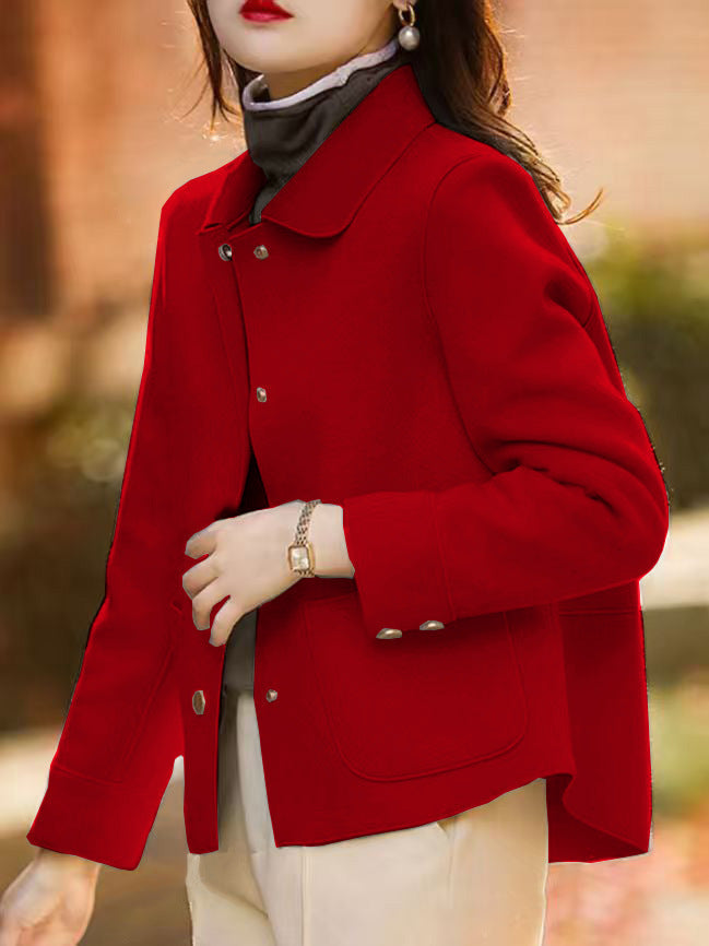Versatile fleece jacket for women with button closure and pockets Lune London