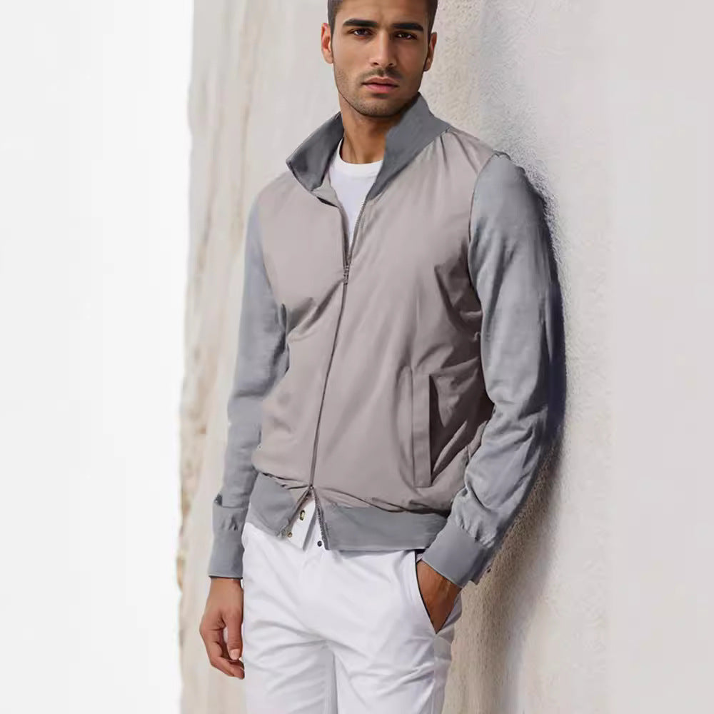Stylish and functional men's jacket with high collar and multiple pockets Lune London