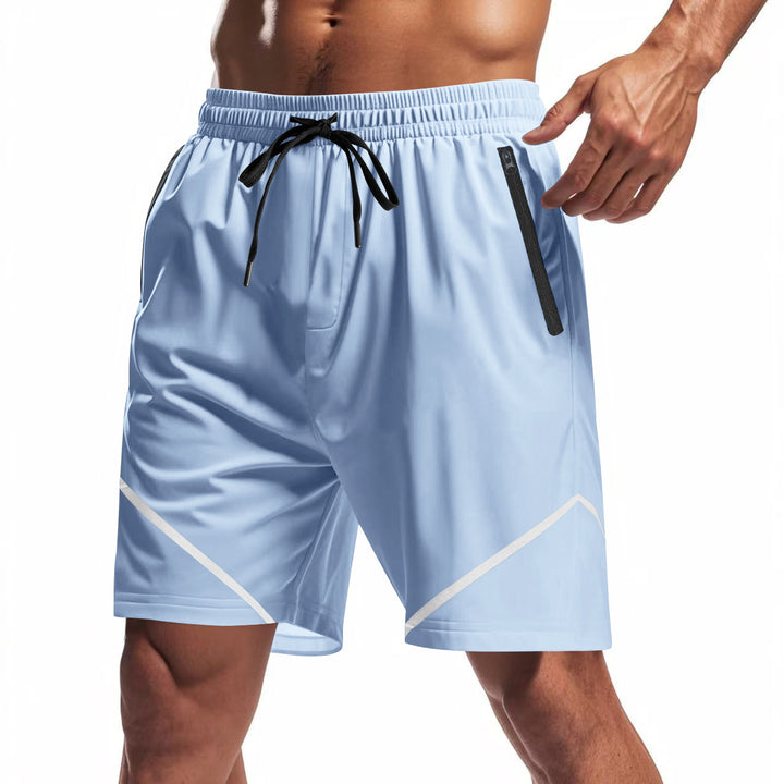 Shorts d'entraînement sportifs pour hommes avec des poches zippées pratiques et un matériau respirant Lune London
