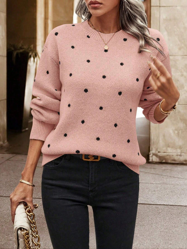 Lune London textured dot design women's sweater