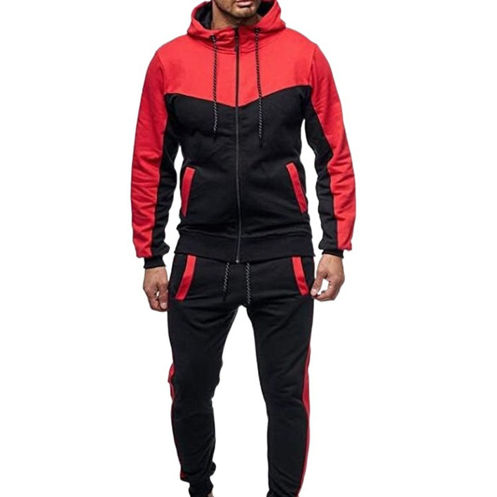 Sporty Men's Tracksuit with Hood and Practical Chic Pockets