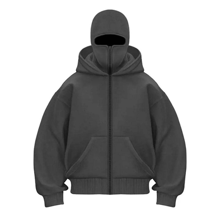 Trendy hooded jacket for women with high collar Lune London