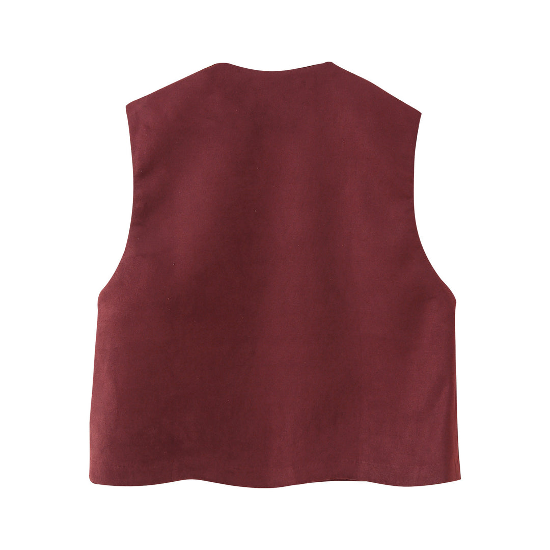 Ladies vest with floral embroidery design Lune London